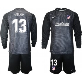 Jalkapallo Pelipaidat Atlético Madrid Jan Oblak 13 Maalivahti Lasten Paita 2020-2021 M004 Pitkähihainen